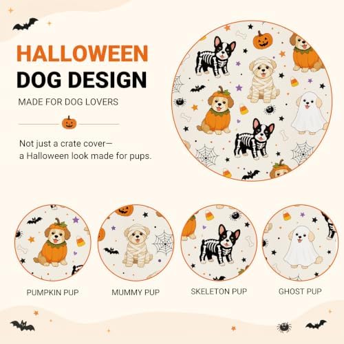 Explore Land Halloween Pattern Dog Crate Cover, 42 Inches - Image 6