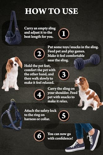 Noah & Paw Dog Sling Carrier for Small Dogs 3-10lb, Dog Sling for Small Dogs - Image 6