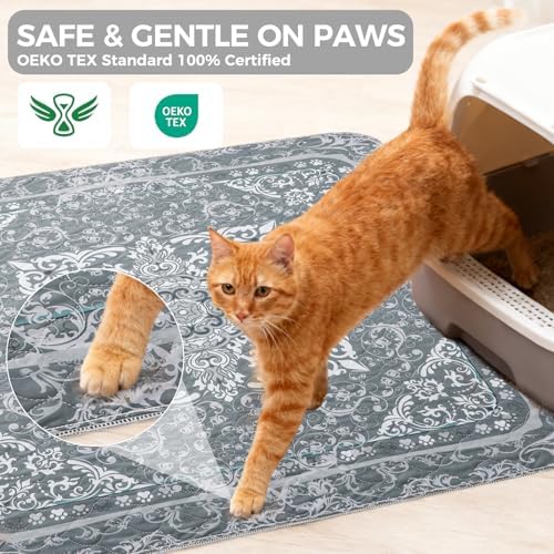 Homimp Cat Litter Mat 2 Pack, Litter Trapping Mat Contains Mess from Box - Image 3