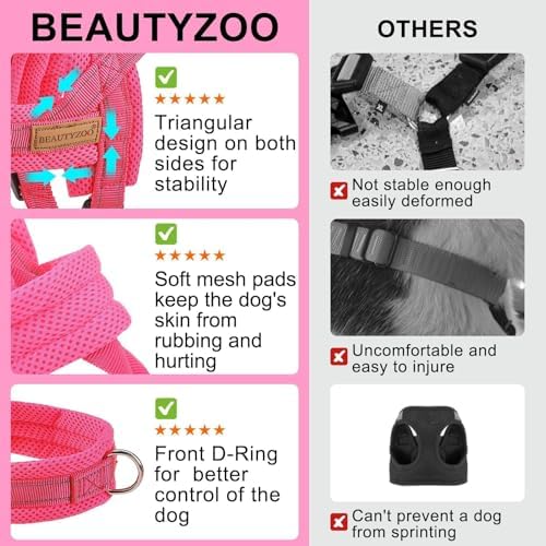 BEAUTYZOO Small Dog Harness and Leash Set, No Pull Step in Puppy Vest - Image 3