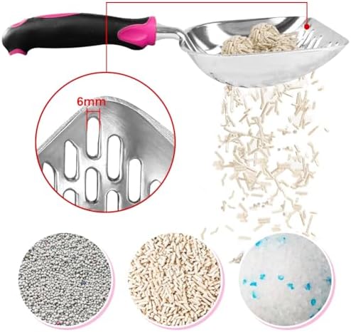 Cat Litter Scoop-Metal Cat Scooper-Long Handle Scoop, Cat Scooper-Poop - Image 3
