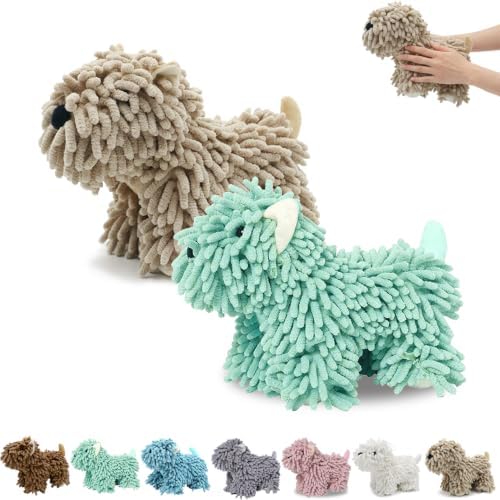 2Pcs Chenille Dog Hand Towel Fuzzy Ball Dog Towel Animal Hand Towels by FAGOBI