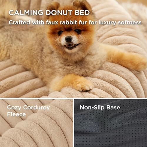 Bedsure ComfyFleece® Donut Small Dog Bed - Image 3
