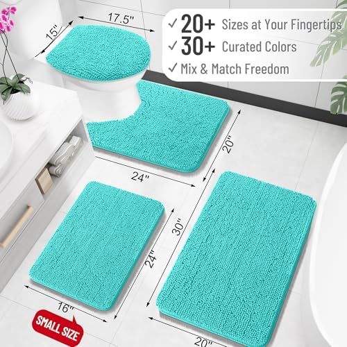 OLANLY Bathroom Runner Rugs 45x27, Extra Soft Absorbent Chenille Bath Rugs - Image 2