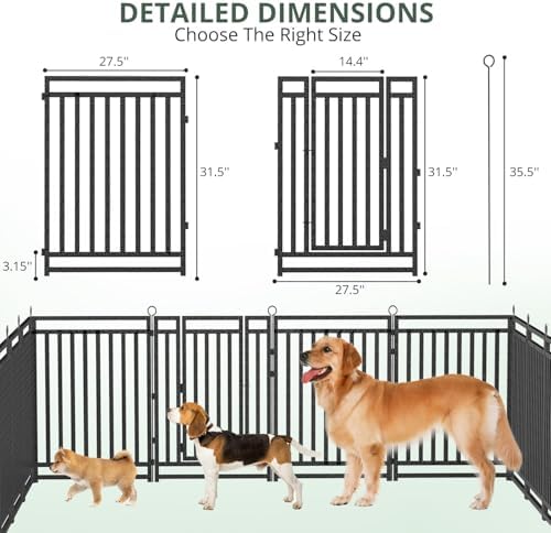 Thickened Outdoor Dog Fence, 40 Panels - Image 4