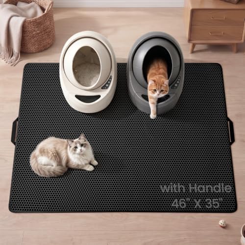 Cat Litter Mat, Upgrade Super Waterproof Back Layer Litter Box Mat, Non Slip by Conlun