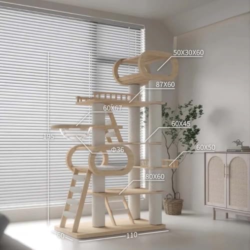 Large Wooden Tree Tower for Cat - Image 7