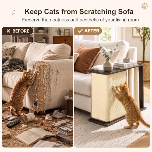 Cat Corner Side Table Scratcher, 3-in-1 Sofa Protector from Cat Claws - Image 3