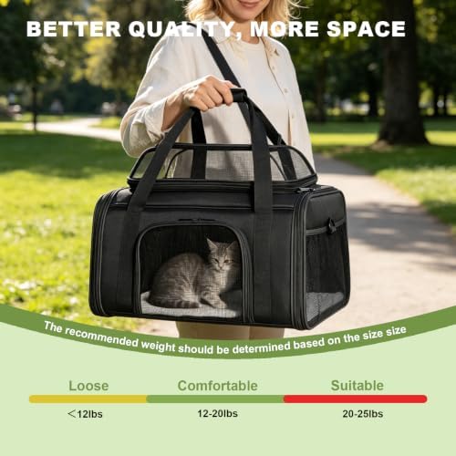 Pet Cat Dog Carrier, Puppy Crate Cage Bag, Large Expandable Travel Backpack - Image 2
