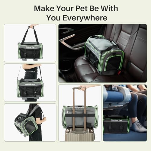 Gardner Pet Expandable Cat Carrier Airline Approved, 2-Side Square Extension - Image 4