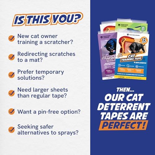 Panther Armor Cat Scratch Furniture Protector, 12 Double-Sided Tape Sheets - Image 6