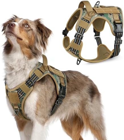 rabbitgoo Tactical Dog Harness for Medium, No Pull Military Service Vest by rabbitgoo