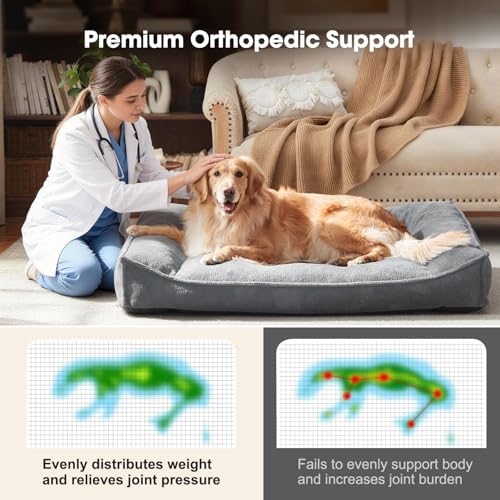 FURTIME XL Orthopedic Dog Bed Large Sized Dog, Extra Washable Dog Couch 42" - Image 6
