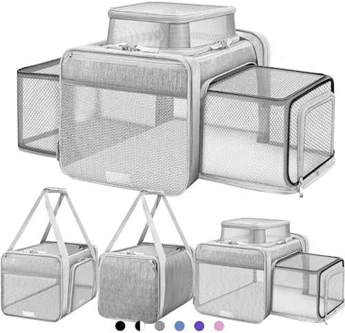 Top and 2 Sides Expandable Cat Carrier 18x11x11 TSA Airline Approved by SHARLOVY