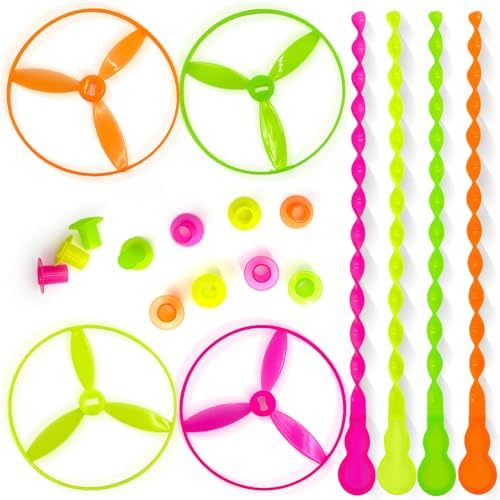 50 Pcs Plastic Flying Helicopter Toy Set Flying Twist Disc by Unknown