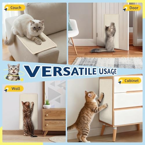 ENONCI Corner Cat Scratcher, 23.6x11.8 Furniture Furniture Protector Couches & - Image 5