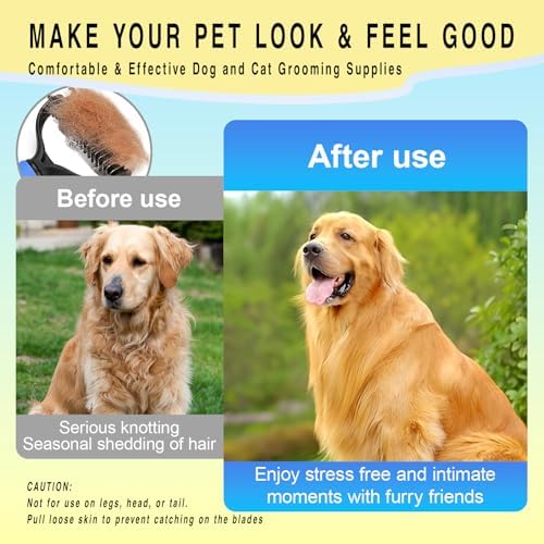 Dog Grooming Rake, Dog Brush for Shedding for Dogs and Cats - Image 4