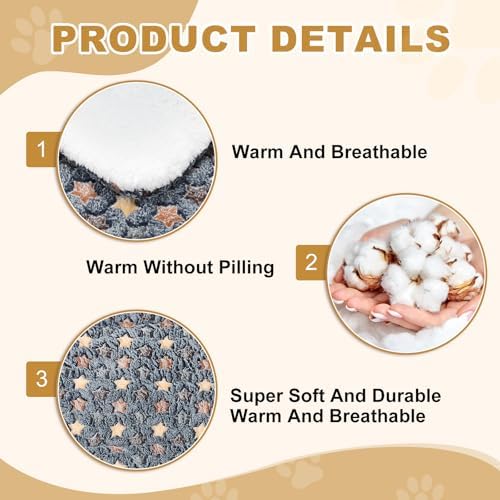 Dog Cat Bed Mat, Soft Coral Fleece Pet Cushion Pad - Image 3