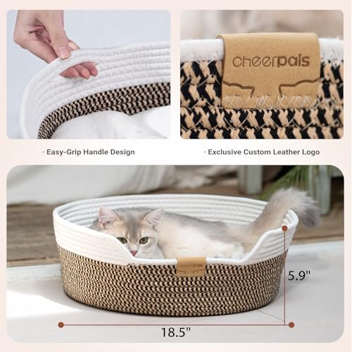 CHEERHOME PETS Handwoven Cat Basket Bed Cooling - Image 5