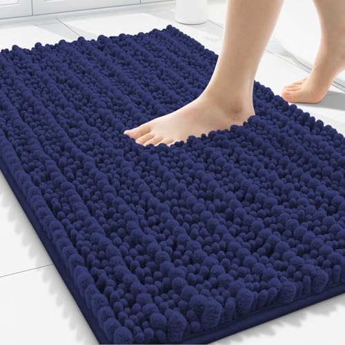 Smiry Bathroom Rugs 30X20, Extra Soft Rubber Backing Chenille Bath Mats by Smiry