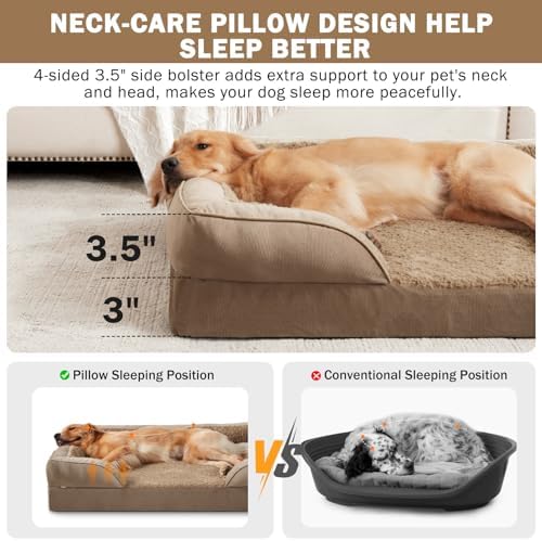 INVENHO Orthopedic Dog Beds Large Sized, XL Washable Dog Sofa - Image 5