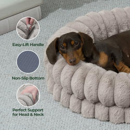 BALANCE Luxury Donut Dog Bed, 36 Inches Round Dog Beds Large Sized Dogs Washable - Image 6