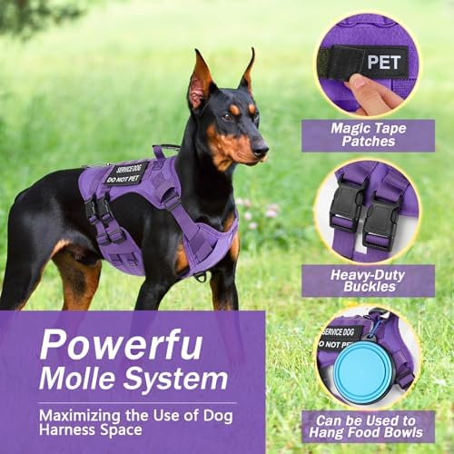No Pull Tactical Dog Harness for Large Dogs, Service Dog Vest - Image 3