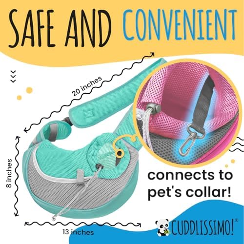 Cuddlissimo Small Dog Sling Carrier, Pet Cat Sling, Puppy Pouch - Image 6