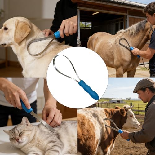 Deshedding Tool Grooming Brush for Horse Dog Cat - Image 6