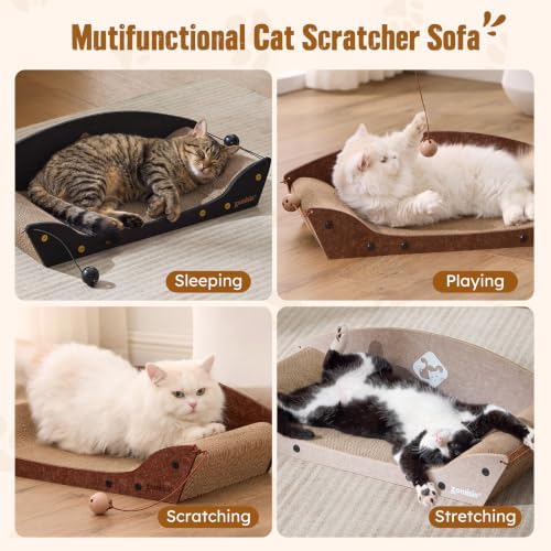 ZOMISIA 26'' Cardboard Cat Scratcher Bed - Image 5