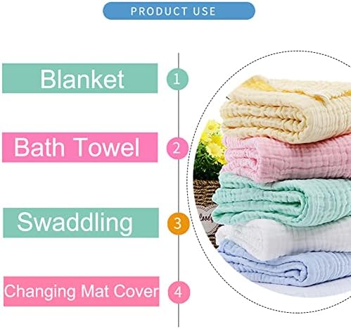 Aablexema Muslin Baby Blanket 6-Layer 43"x43" - Image 3