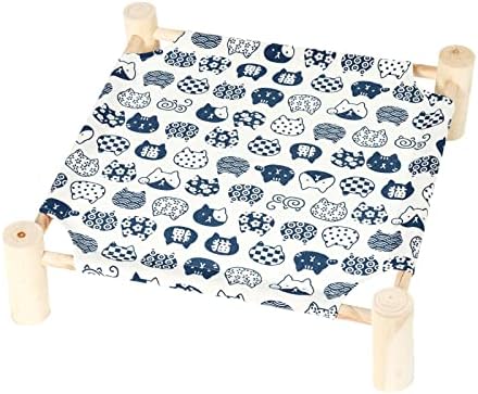 Patas Lague Cat Hammock Bed Small Eleveted Dog Bed 19x19 in White Cat by PatasLague
