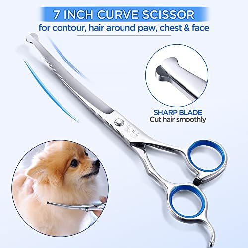 Gimars 7.0in Professional 4CR Stainless Steel Safety Round Tip 6 in 1 Dog - Image 5