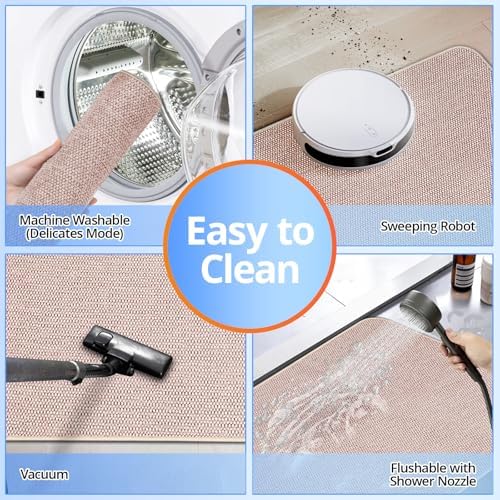 Upgraded Bath Mat 24x36Inch, Thin Bath Mats Rugs - Image 5