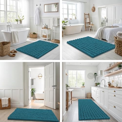 Smiry Bathroom Rugs 44X24, Extra Soft Rubber Backing Chenille Bath Mats - Image 7