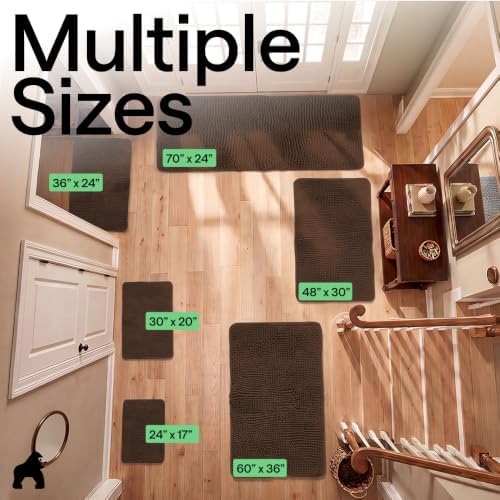GORILLA GRIP SoakSTOPPER Dog Door Mat, Machine Wash and Dry, 70x24 Brown - Image 2