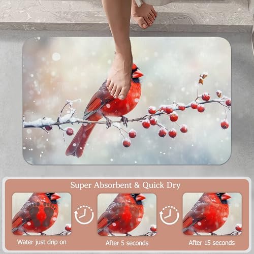 Bath Mat, Quick-Drying Non-Slip Rubber Bath Mats Absorbent Diatomaceous Earth - Image 3