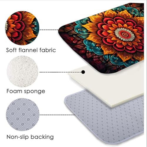Memory Foam Bath Mat Flannel Non-Slip Floor Carpet 29x17 in - Image 2