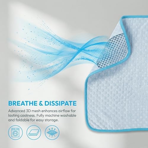 Large Dog Cooling Mat for Dogs, Gel Free Ice Silk Large Self Cooling Pad - Image 3