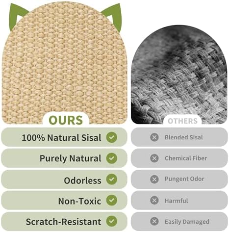 Sisal Cat Scratcher Bed for Indoor Cats, Upgraded Support Rods - Image 6