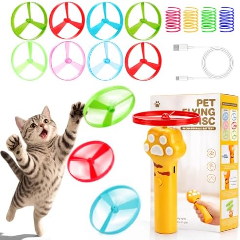 BABORUI Cat Toy Disc Launcher, Rechargeable Interactive Cat Fetch Toy Launcher by BABORUI