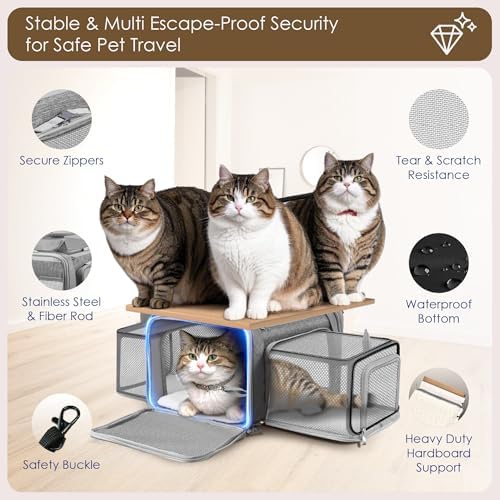 Top and 2 Sides Expandable Cat Carrier 18x13.5x9.5 TSA Airline Approved - Image 5