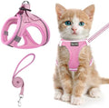 Cat Harness and Leash for Walking Escape Proof, Adjustable Kitten Vest Harness by SALFSE