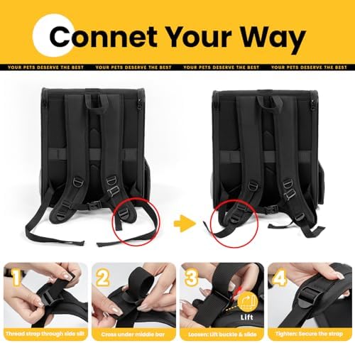 Conlun Cat Backpack Carrier for Small Dogs and Cats Fit Up to 15 Lbs, Small Dog - Image 5
