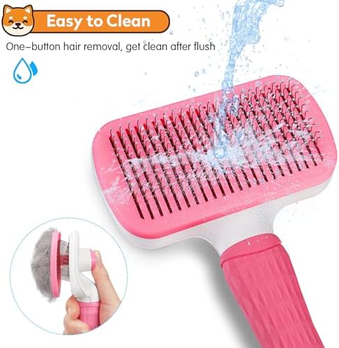 Dog & Cat Brush, Self Cleaning Slicker Brush - Image 5