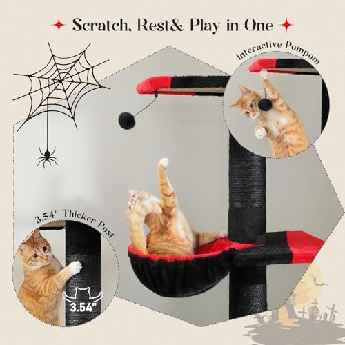 PAWZ Road Gothic Cat Tree, 86.8"-120" Floor to Ceiling Tower Large Condo - Image 5