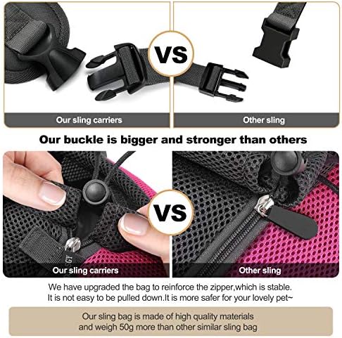 FDJASGY Pet Sling Carrier for Small Dogs Cats, Breathable Mesh Travelling Hand - Image 4