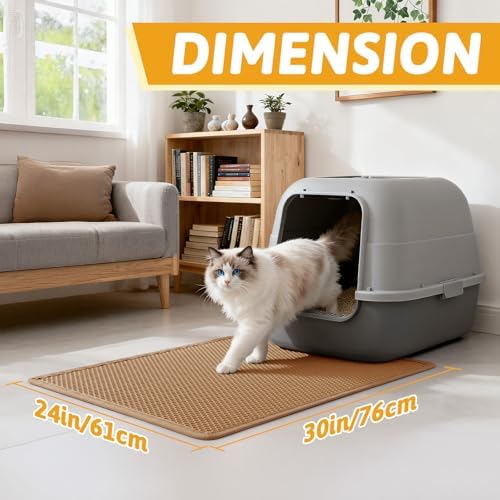Pieviev Litter Mat, Double-Layer Waterproof Litter Trap - Image 2