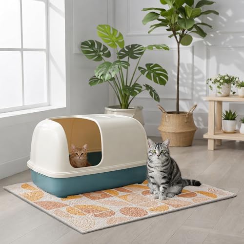Cat Litter Mat 33" x 22" for Litter Box, Non-Slip Washable Floor Mat - Image 3