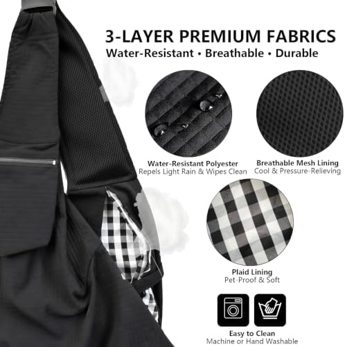 Dog Sling Carrier Adjustable Strap Travel Bag - Image 3